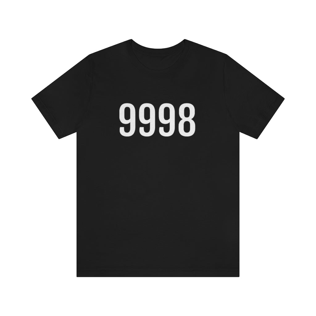 Black T-Shirt Tee Shirt with Numbers On Them for Numbered T-Shirt Outfit Numerology Aesthetic Petrova Designs