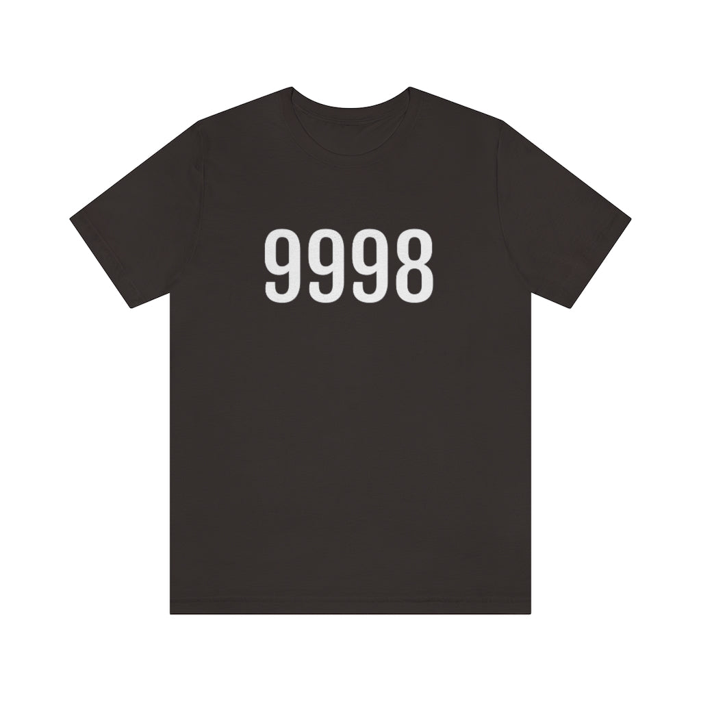 Brown T-Shirt Tee Shirt with Numbers On Them for Numbered T-Shirt Outfit Numerology Aesthetic Petrova Designs