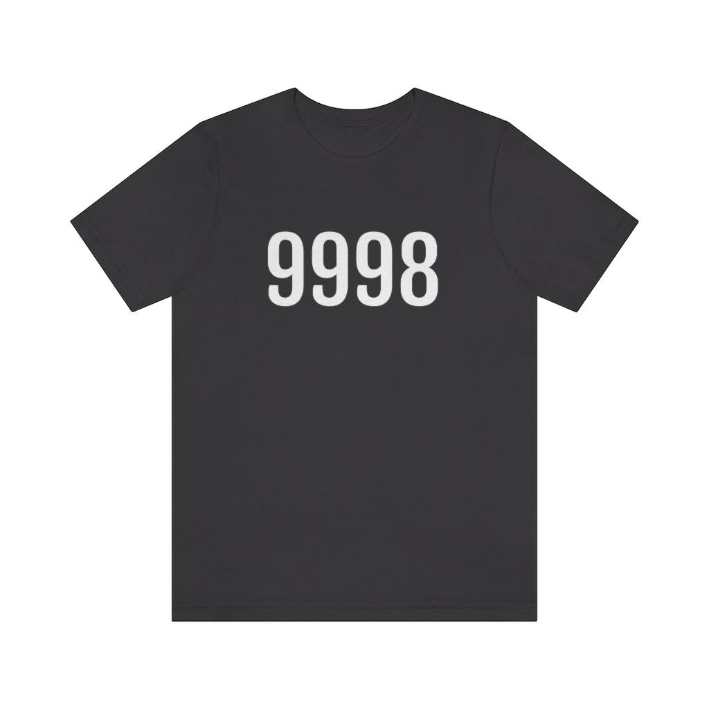 Dark Grey T-Shirt Tee Shirt with Numbers On Them for Numbered T-Shirt Outfit Numerology Aesthetic Petrova Designs