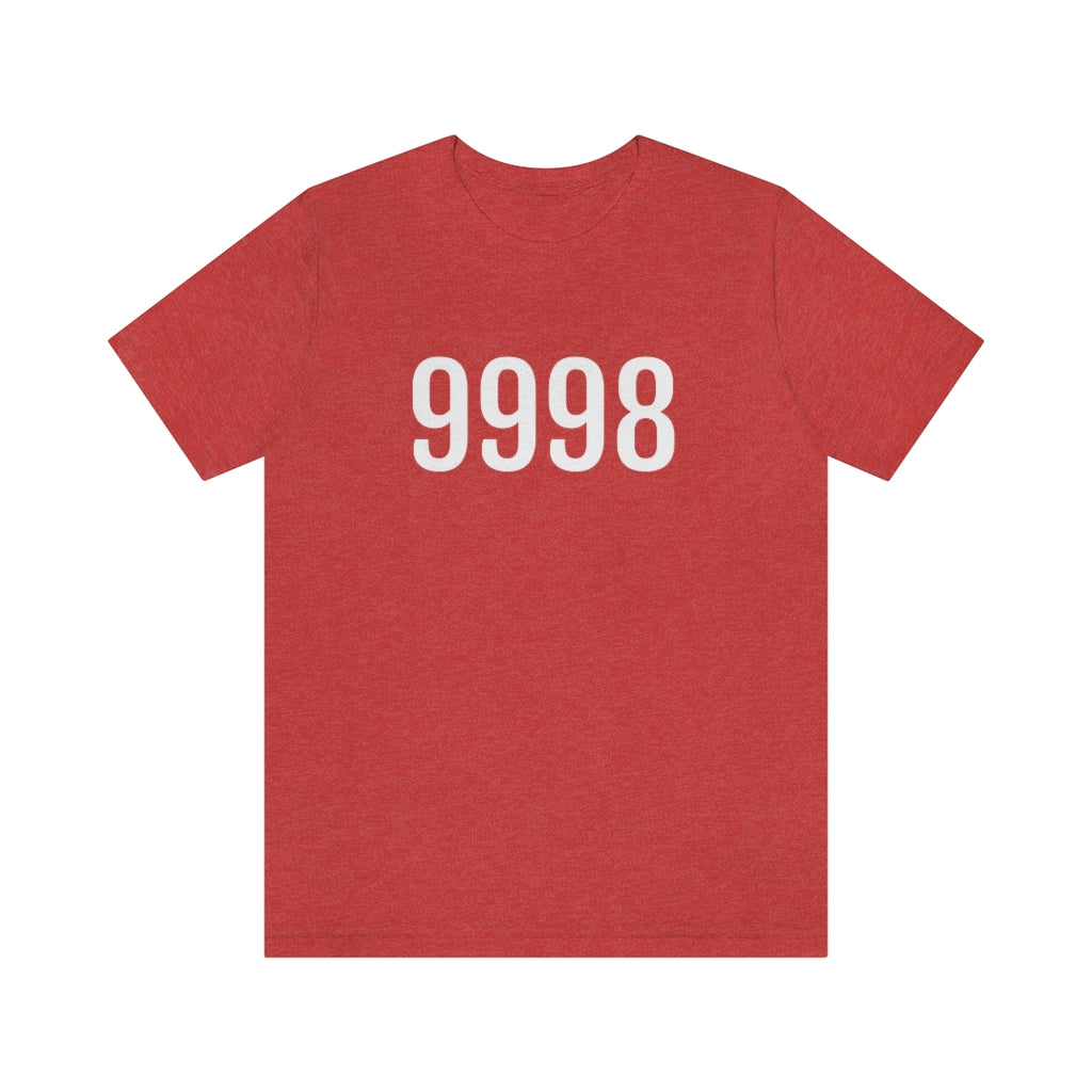 Heather Red T-Shirt Tee Shirt with Numbers On Them for Numbered T-Shirt Outfit Numerology Aesthetic Petrova Designs