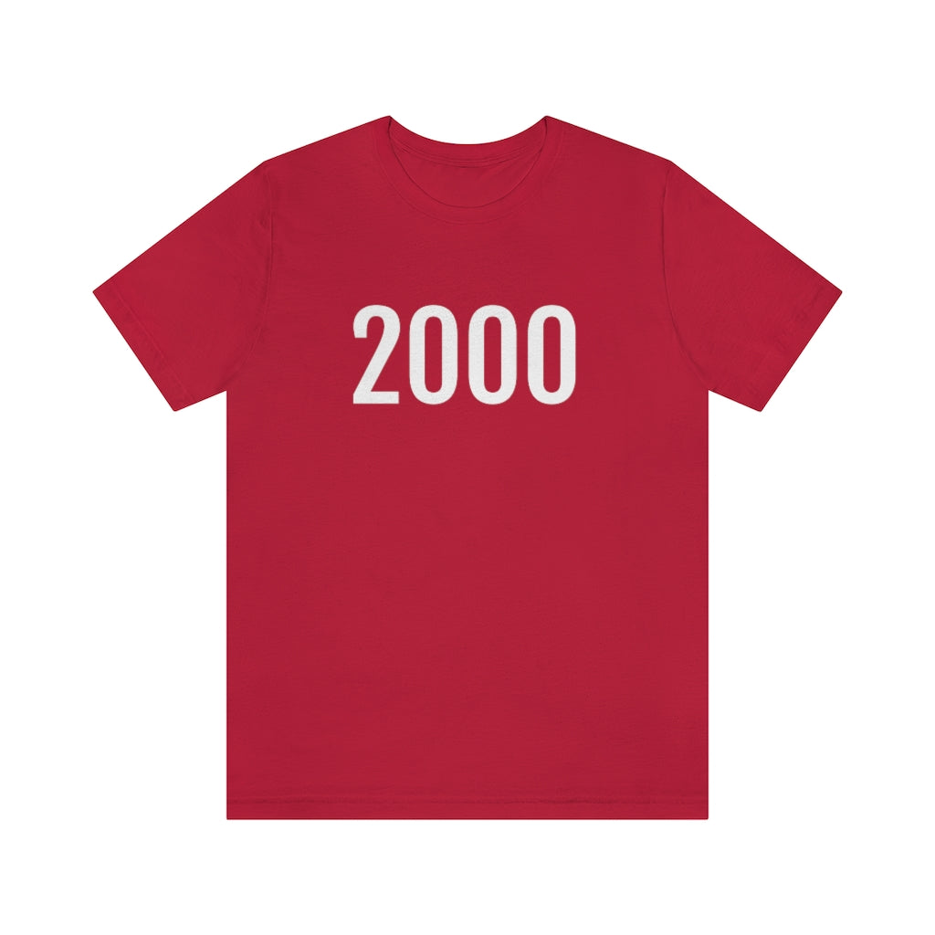 Red T-Shirt Tee Shirt with Numbers On Them for Numbered T-Shirt Outfit Numerology Aesthetic Petrova Designs