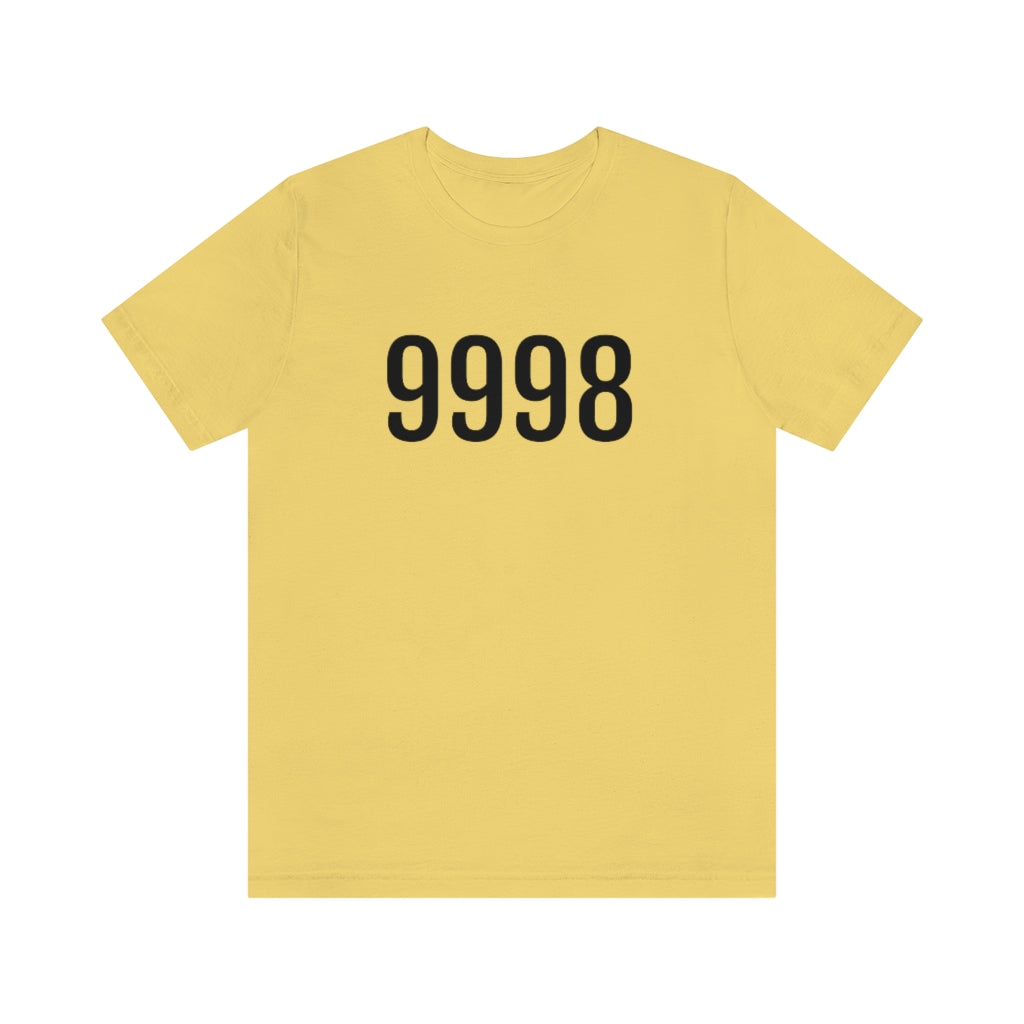 Yellow T-Shirt Tee Shirt with Numbers On Them for Numbered T-Shirt Outfit Numerology Aesthetic Petrova Designs