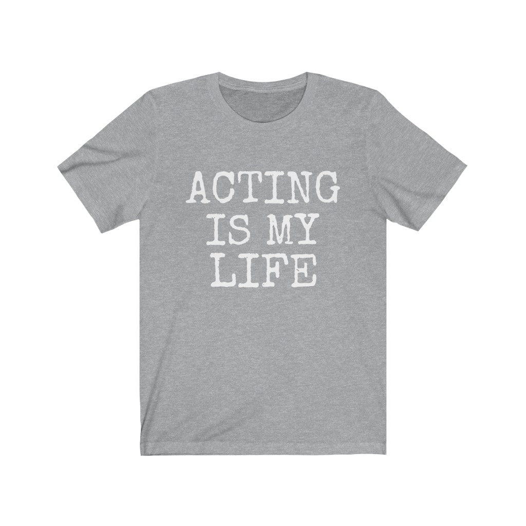 Athletic Heather T-Shirt Text Shirt for Men & Women Black Bella Canvas Shirts for Tshirt Outfit Aesthetic Actor Actress Acting Petrova Designs