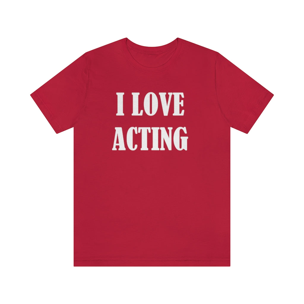 Red T-Shirt Text Shirt for Men & Women Black Bella Canvas Shirts for Tshirt Outfit Aesthetic Actor Actress Petrova Designs