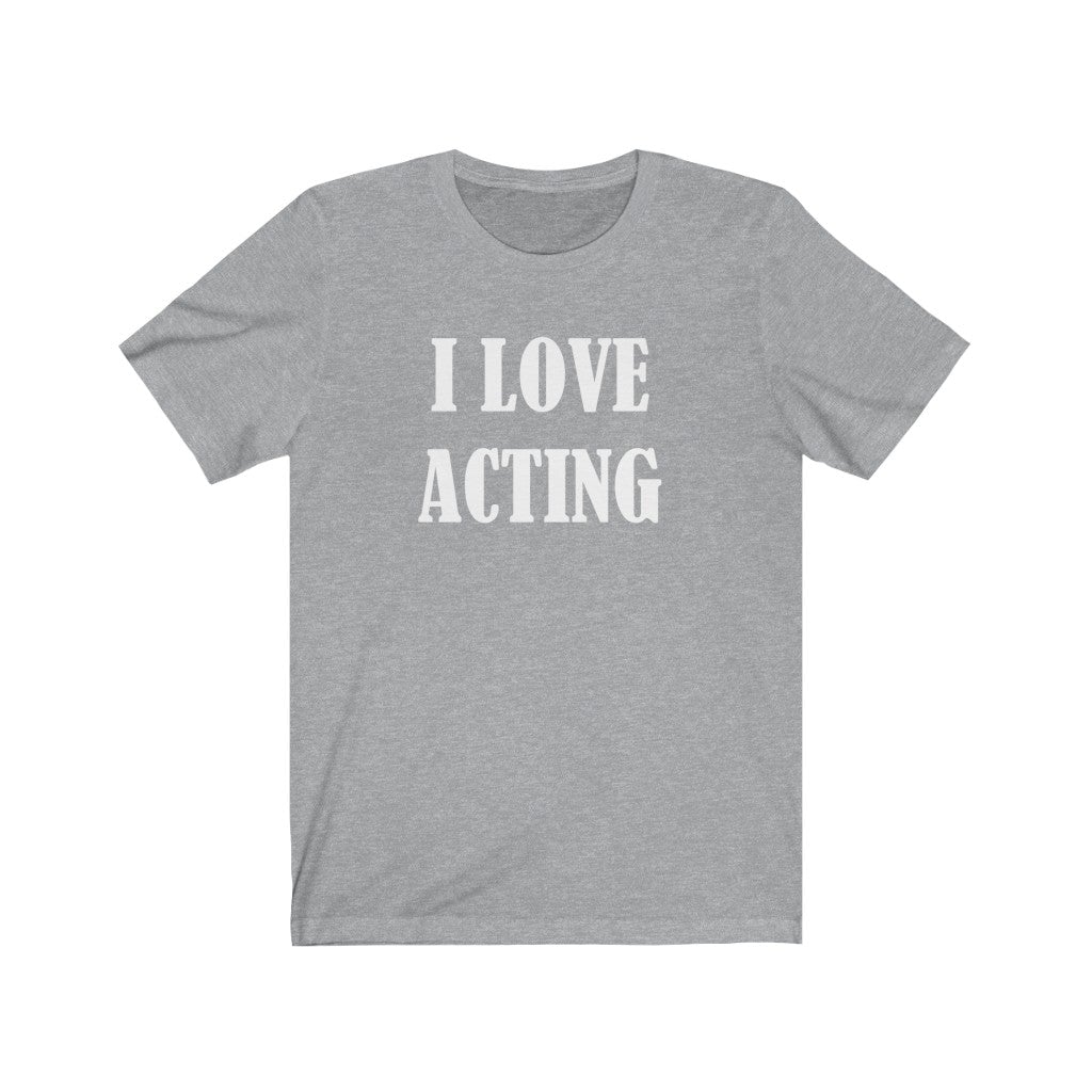 Athletic Heather T-Shirt Text Shirt for Men & Women Black Bella Canvas Shirts for Tshirt Outfit Aesthetic Actress Acting Petrova Designs