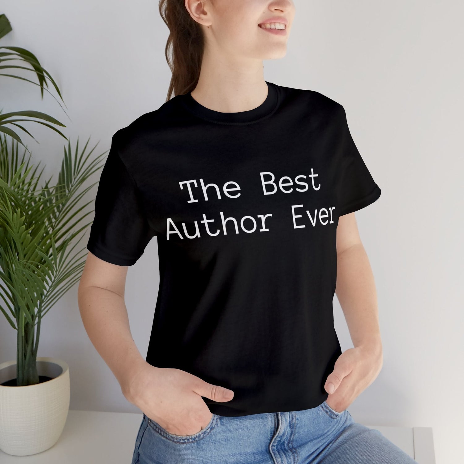 T-Shirt Text Shirt for Men & Women Black Bella Canvas Shirts for Tshirt Outfit Aesthetic Author Petrova Designs