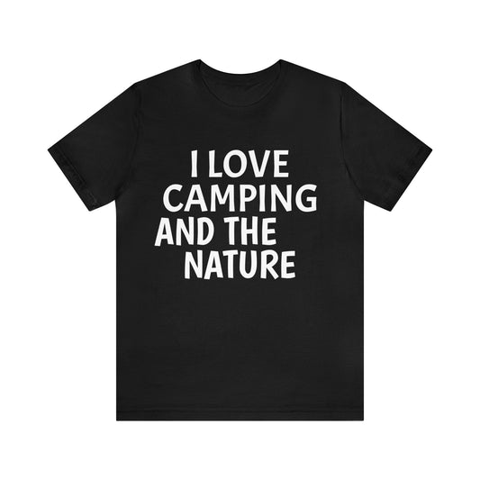 Black T-Shirt Text Shirt for Men & Women Black Bella Canvas Shirts for Tshirt Outfit Aesthetic Camping Nature Petrova Designs