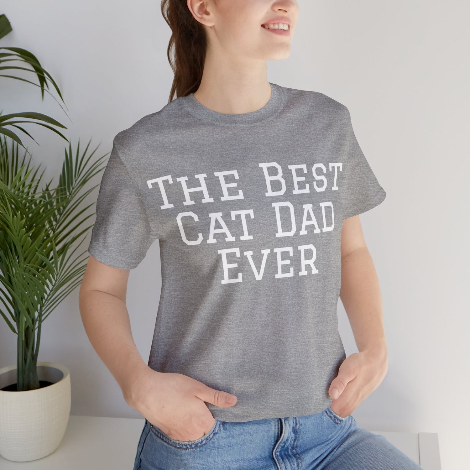 T-Shirt Text Shirt for Men & Women Black Bella Canvas Shirts for Tshirt Outfit Aesthetic Cat Dad Petrova Designs