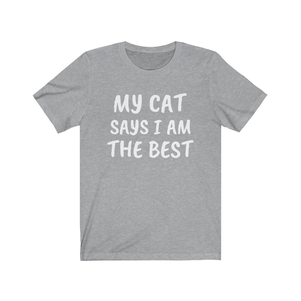 Athletic Heather T-Shirt Text Shirt for Men & Women Black Bella Canvas Shirts for Tshirt Outfit Aesthetic Cat Mom Cat Dad Petrova Designs