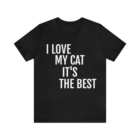 Black T-Shirt Text Shirt for Men & Women Black Bella Canvas Shirts for Tshirt Outfit Aesthetic Cat Mom Cat Dad Petrova Designs