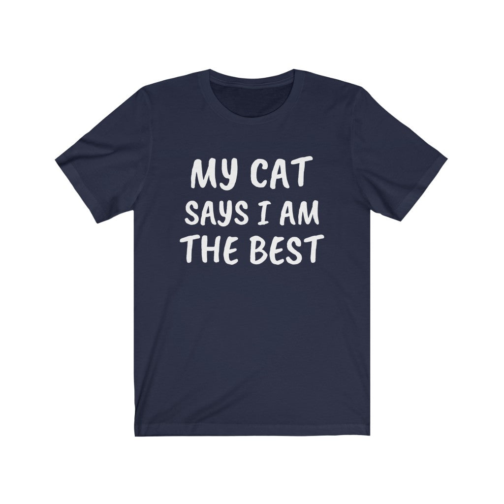 Navy T-Shirt Text Shirt for Men & Women Black Bella Canvas Shirts for Tshirt Outfit Aesthetic Cat Mom Cat Dad Petrova Designs