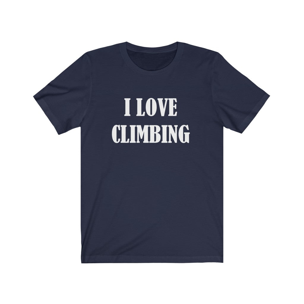 Navy T-Shirt Text Shirt for Men & Women Black Bella Canvas Shirts for Tshirt Outfit Aesthetic Climber Climbing Petrova Designs