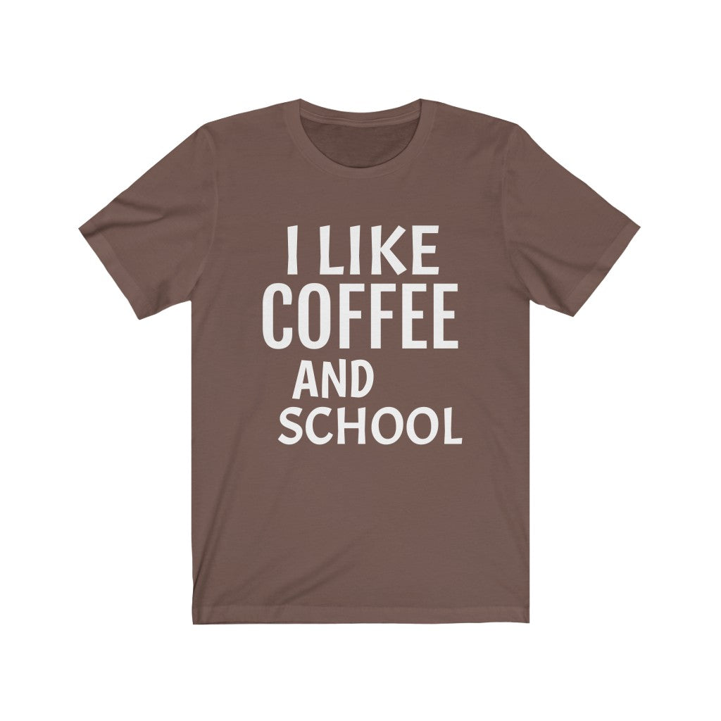 Brown T-Shirt Text Shirt for Men & Women Black Bella Canvas Shirts for Tshirt Outfit Aesthetic Coffee Caffeine Petrova Designs