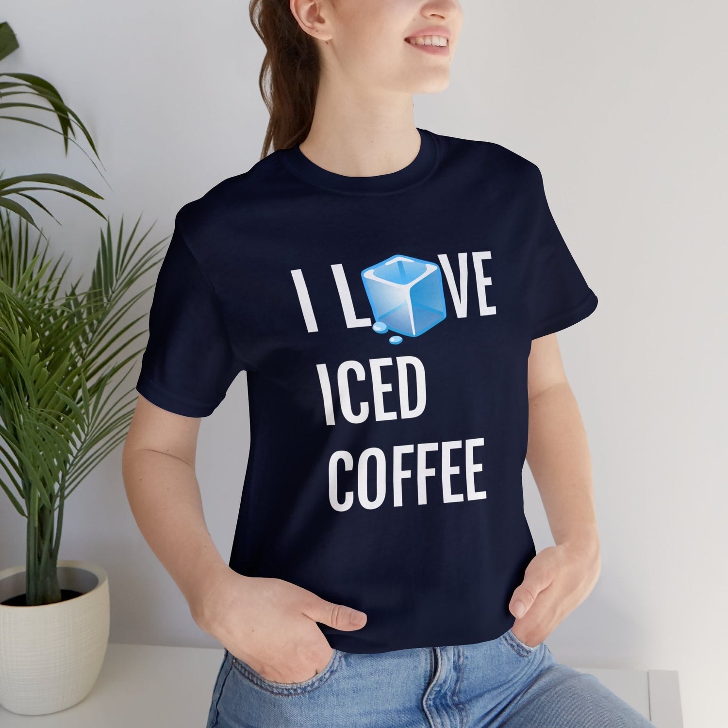 T-Shirt Text Shirt for Men & Women Black Bella Canvas Shirts for Tshirt Outfit Aesthetic Coffee Iced Latter Petrova Designs