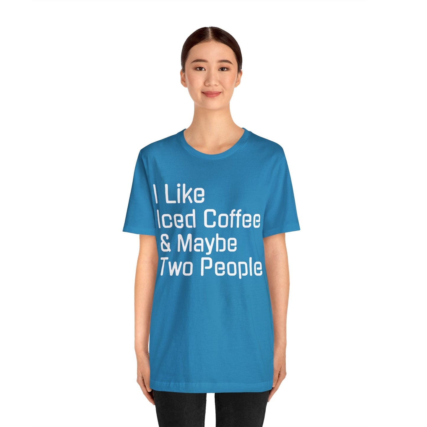 T-Shirt Text Shirt for Men & Women Black Bella Canvas Shirts for Tshirt Outfit Aesthetic Coffee Iced Petrova Designs