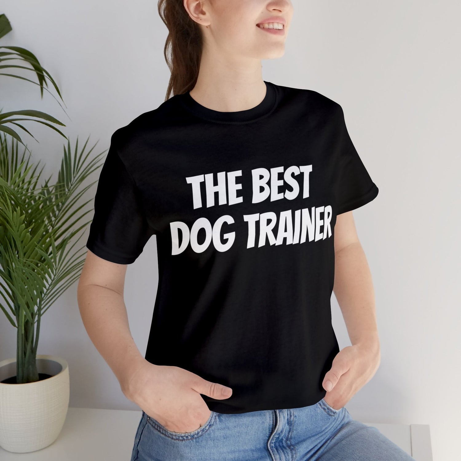 T-Shirt Text Shirt for Men & Women Black Bella Canvas Shirts for Tshirt Outfit Aesthetic Dog Trainer Petrova Designs