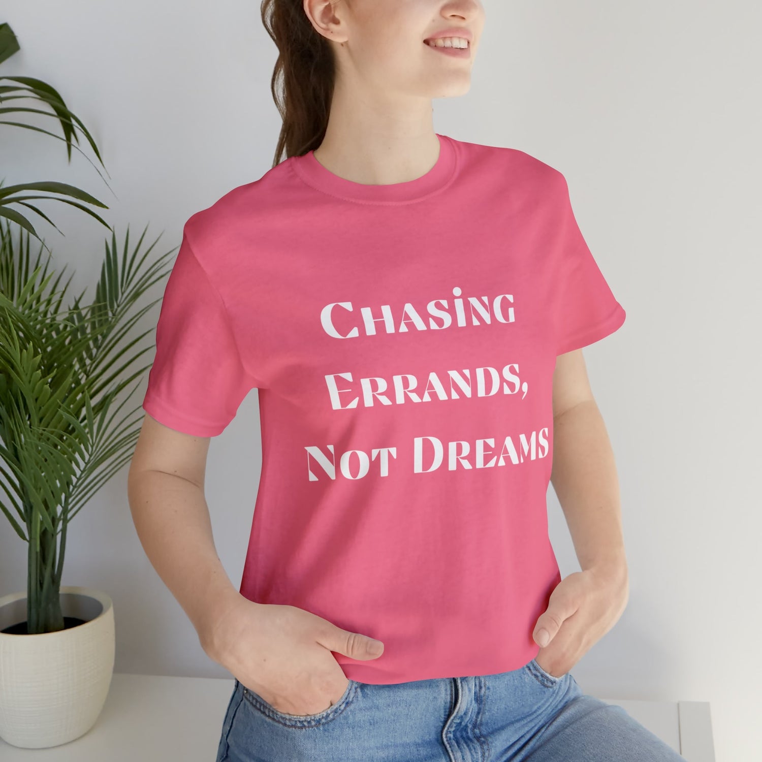 Charity Pink T-Shirt Text Shirt for Men & Women Black Bella Canvas Shirts for Tshirt Outfit Aesthetic Funny Errands Petrova Designs