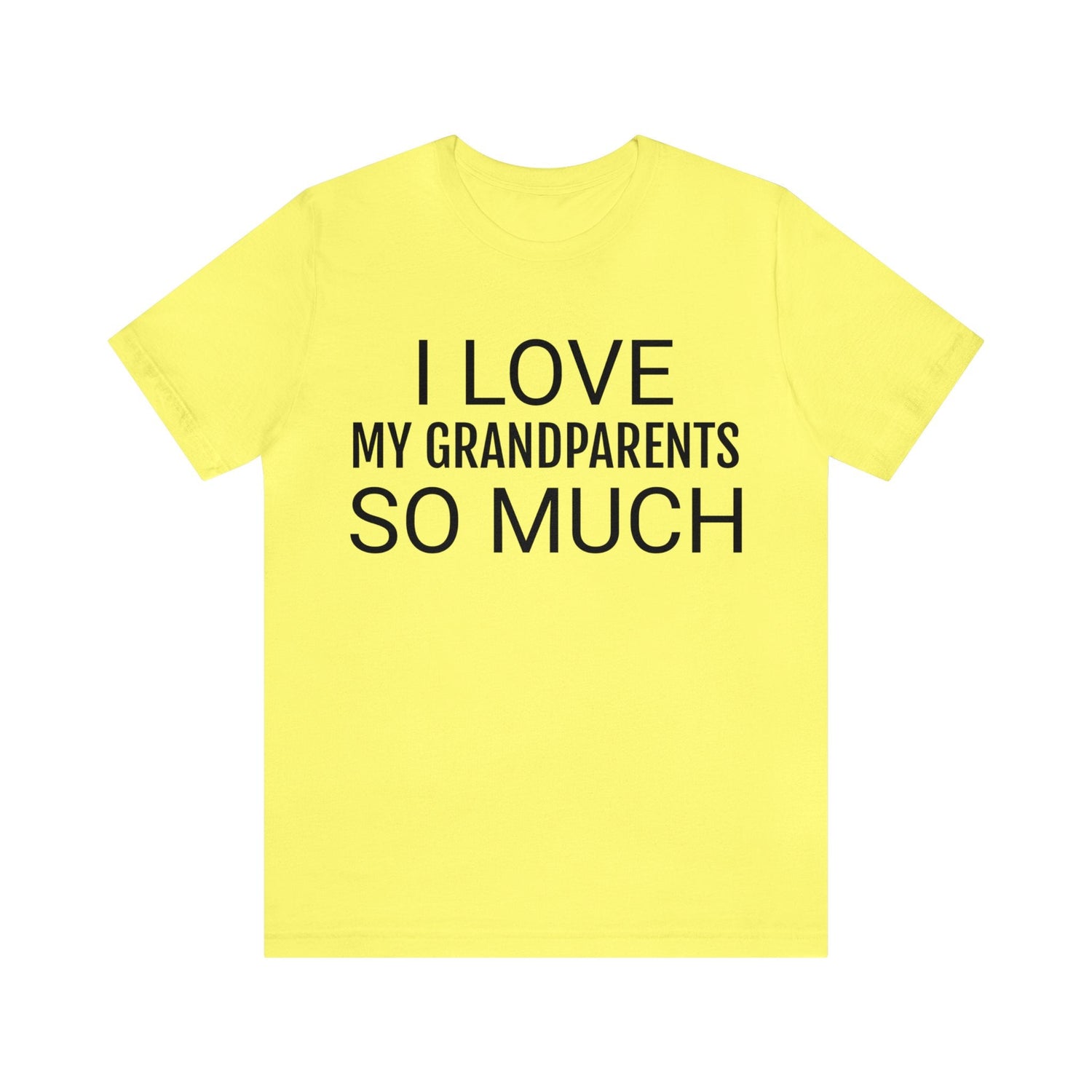 Yellow T-Shirt Text Shirt for Men & Women Black Bella Canvas Shirts for Tshirt Outfit Aesthetic Grandparents Petrova Designs