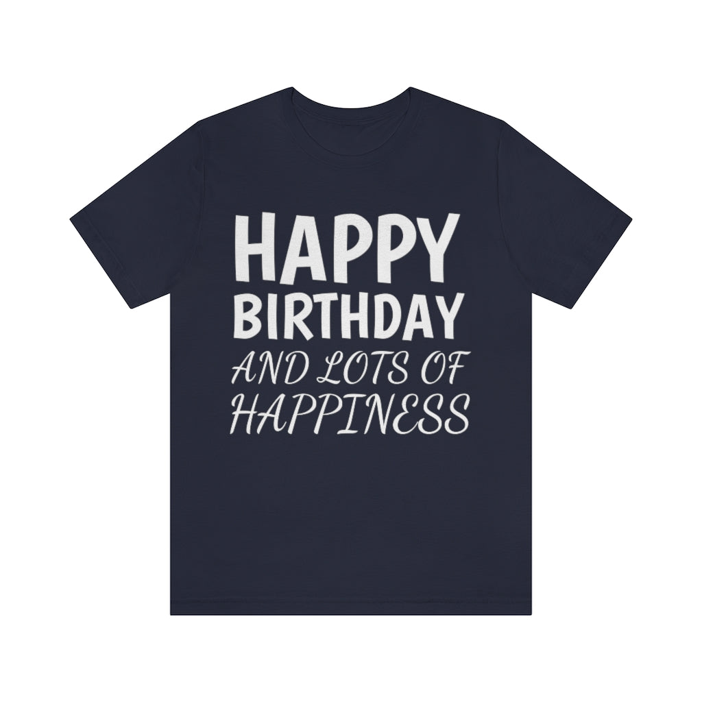 Navy T-Shirt Text Shirt for Men & Women Black Bella Canvas Shirts for Tshirt Outfit Aesthetic Happy Birthday Petrova Designs