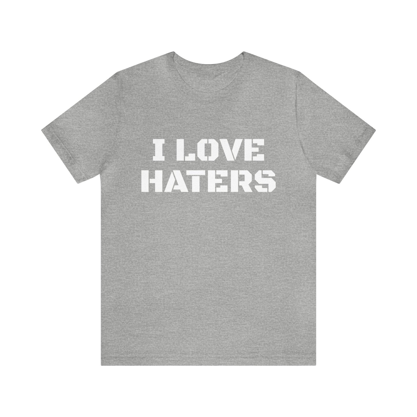 Athletic Heather T-Shirt Text Shirt for Men & Women Black Bella Canvas Shirts for Tshirt Outfit Aesthetic Hater Petrova Designs