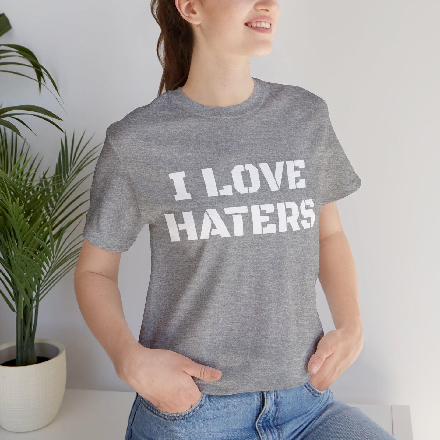 T-Shirt Text Shirt for Men & Women Black Bella Canvas Shirts for Tshirt Outfit Aesthetic Hater Petrova Designs