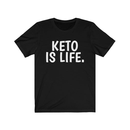 Black T-Shirt Text Shirt for Men & Women Black Bella Canvas Shirts for Tshirt Outfit Aesthetic Keto Petrova Designs