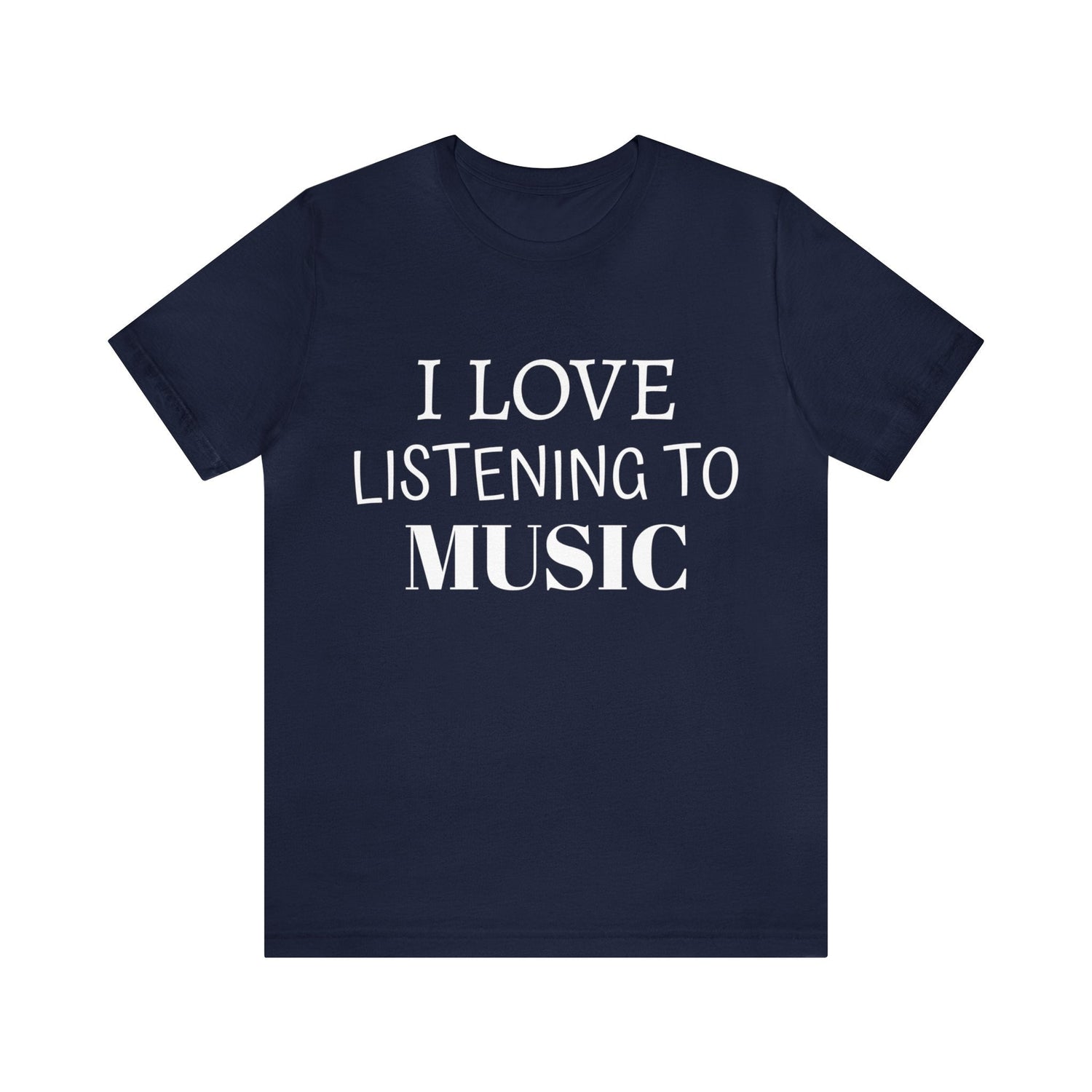 Navy T-Shirt Text Shirt for Men & Women Black Bella Canvas Shirts for Tshirt Outfit Aesthetic Listen to Music Petrova Designs