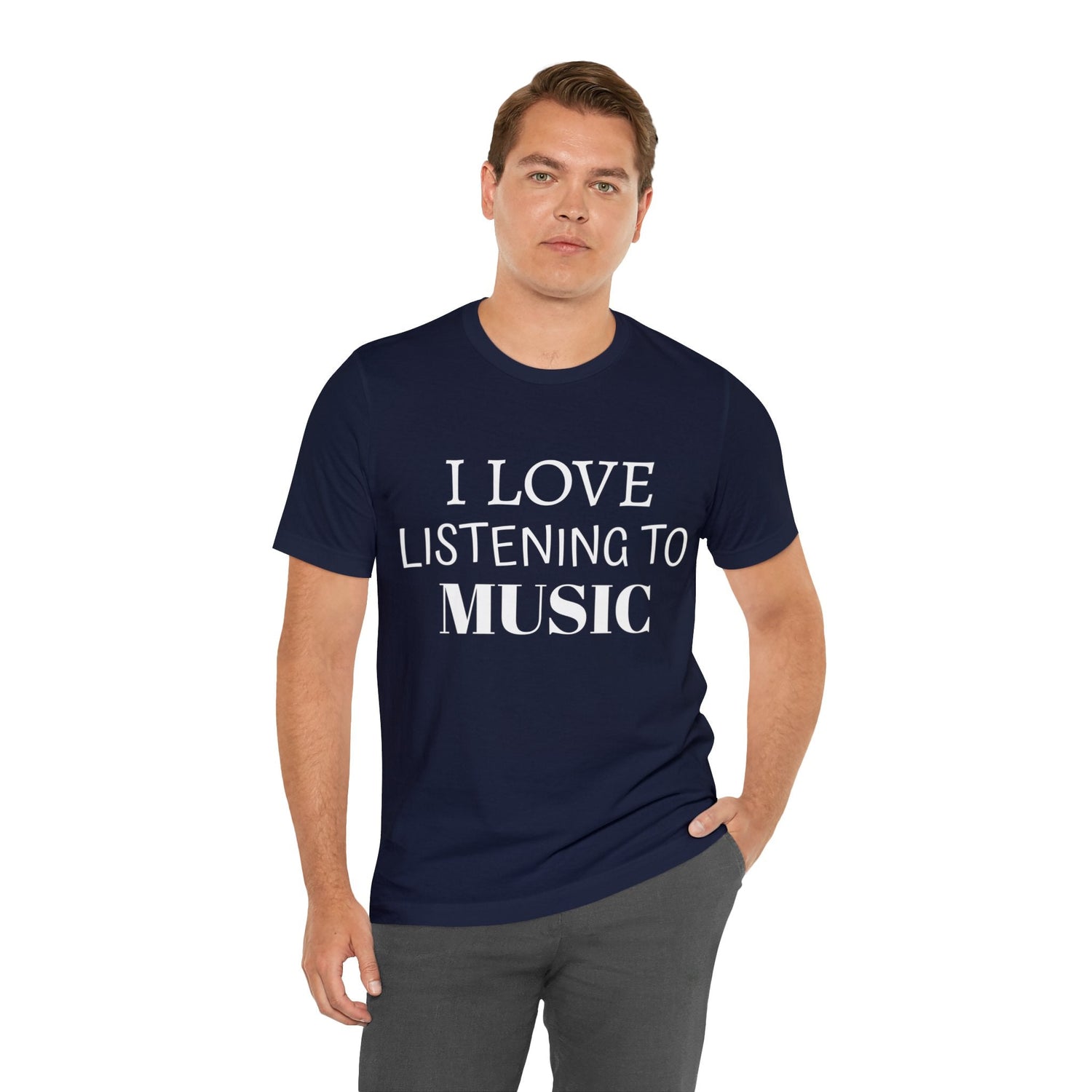 T-Shirt Text Shirt for Men & Women Black Bella Canvas Shirts for Tshirt Outfit Aesthetic Listen to Music Petrova Designs