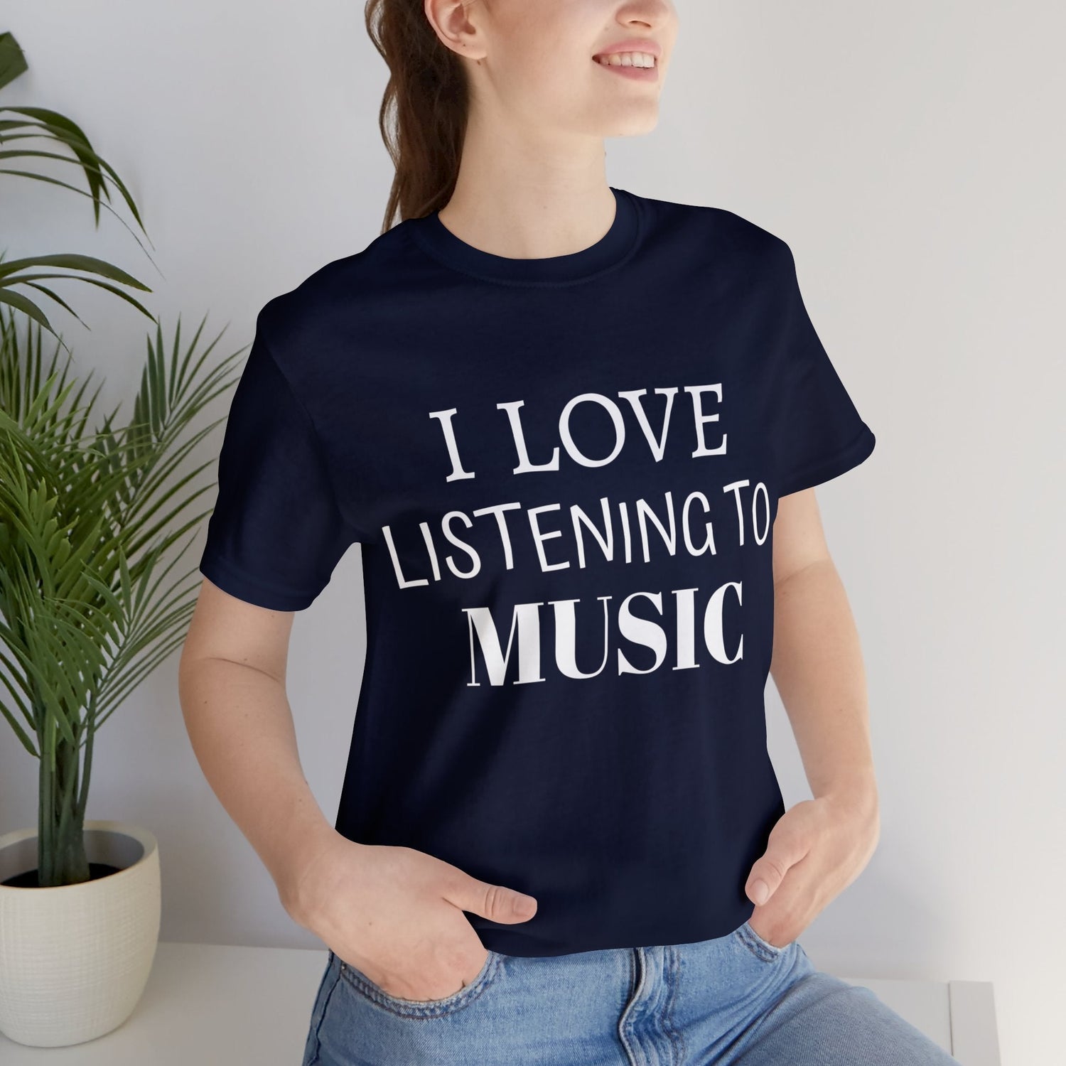 T-Shirt Text Shirt for Men & Women Black Bella Canvas Shirts for Tshirt Outfit Aesthetic Listen to Music Petrova Designs