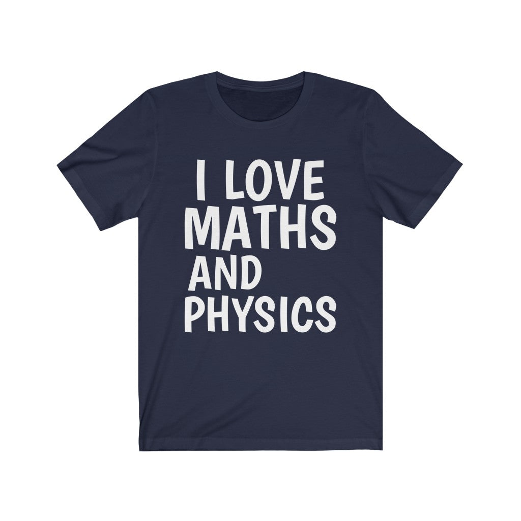 Navy T-Shirt Text Shirt for Men & Women Black Bella Canvas Shirts for Tshirt Outfit Aesthetic Maths Science Petrova Designs