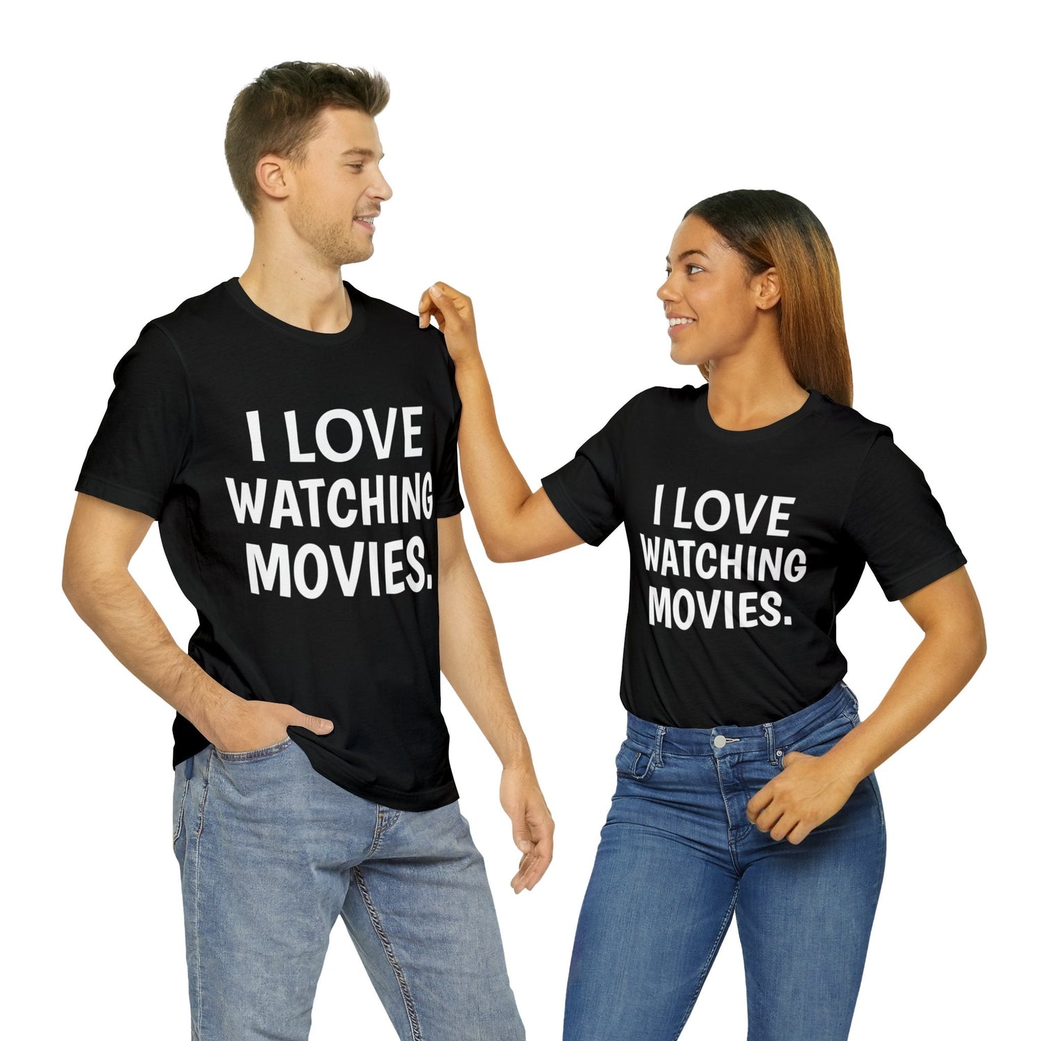 T-Shirt Text Shirt for Men & Women Black Bella Canvas Shirts for Tshirt Outfit Aesthetic Movies Lover Petrova Designs