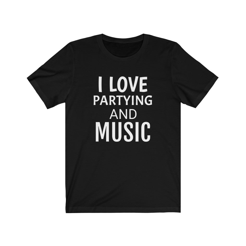 Black T-Shirt Text Shirt for Men & Women Black Bella Canvas Shirts for Tshirt Outfit Aesthetic Music Party Petrova Designs