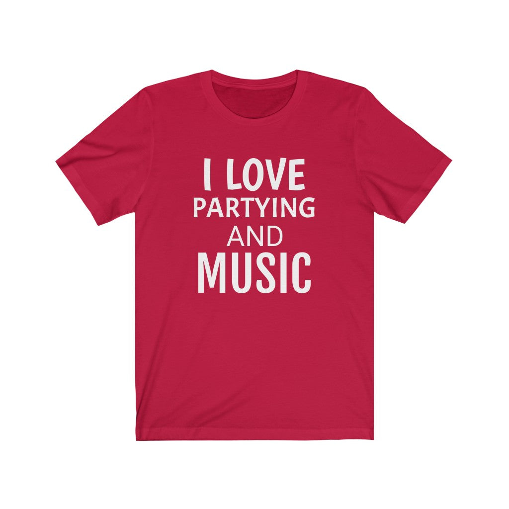 Red T-Shirt Text Shirt for Men & Women Black Bella Canvas Shirts for Tshirt Outfit Aesthetic Music Party Petrova Designs