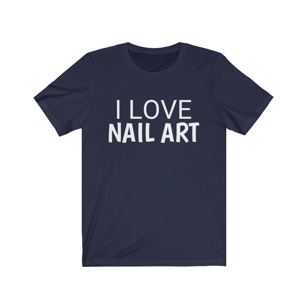 Navy T-Shirt Text Shirt for Men & Women Black Bella Canvas Shirts for Tshirt Outfit Aesthetic Nails Artist Petrova Designs