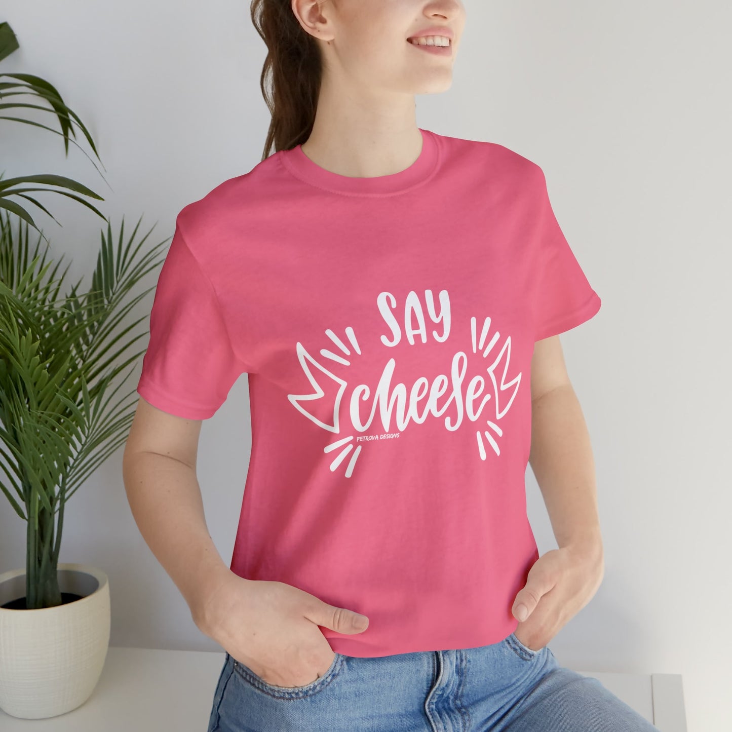 Charity Pink T-Shirt Text Shirt for Men & Women Black Bella Canvas Shirts for Tshirt Outfit Aesthetic Photographer Petrova Designs