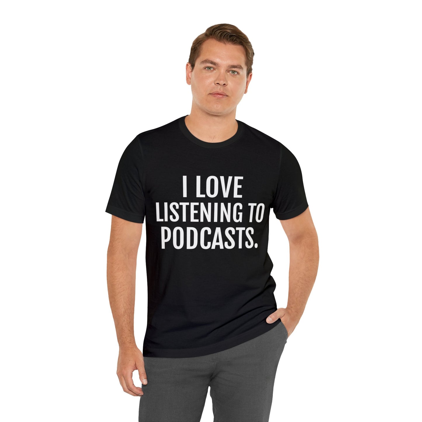 T-Shirt Text Shirt for Men & Women Black Bella Canvas Shirts for Tshirt Outfit Aesthetic Podcasts Petrova Designs