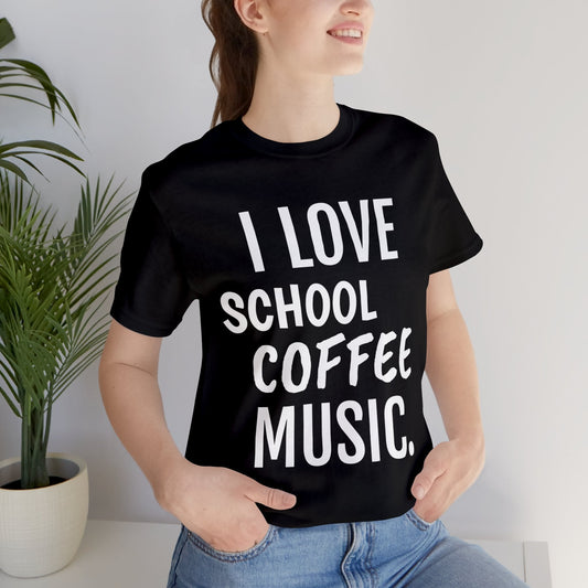 Black T-Shirt Text Shirt for Men & Women Black Bella Canvas Shirts for Tshirt Outfit Aesthetic School Coffee Petrova Designs