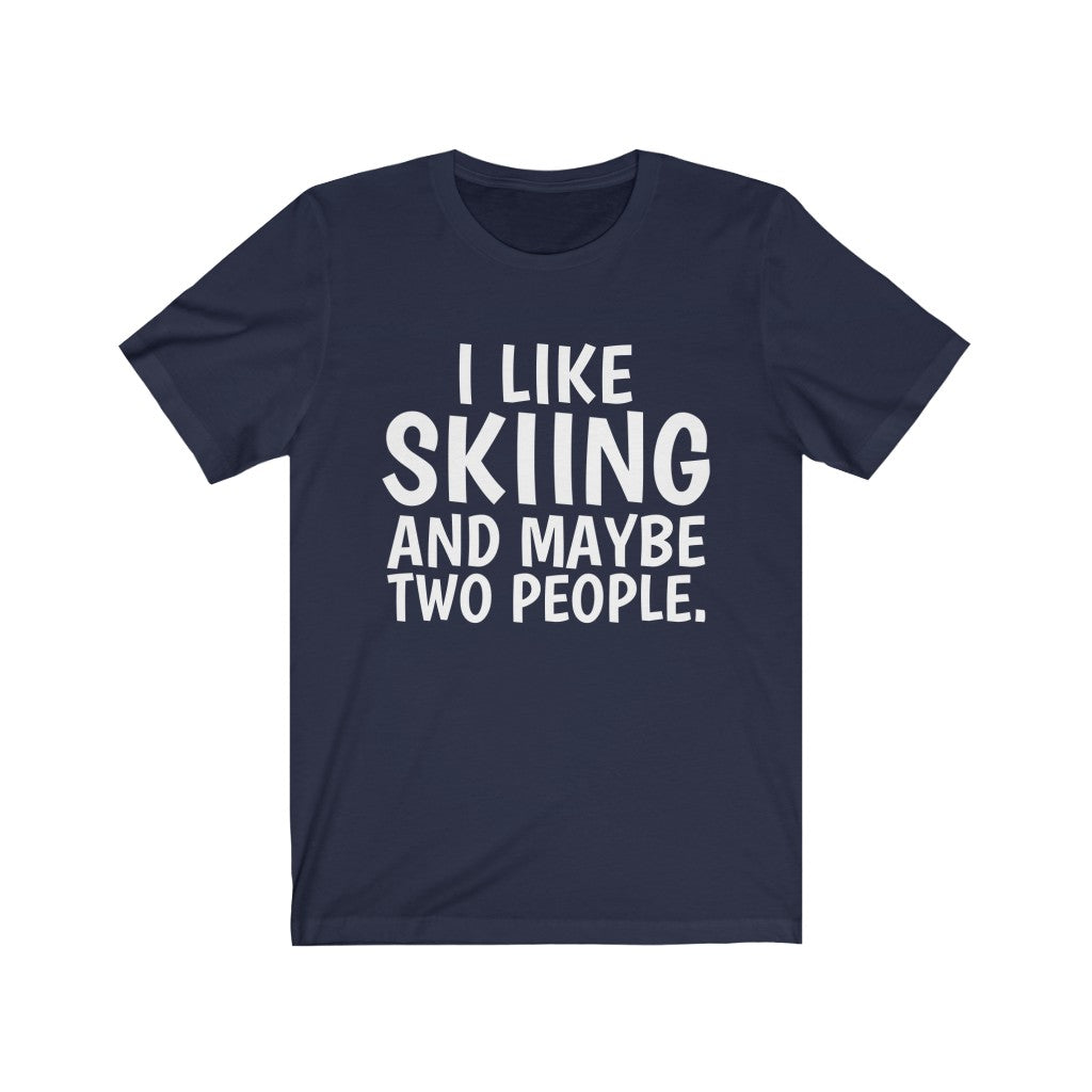 Navy T-Shirt Text Shirt for Men & Women Black Bella Canvas Shirts for Tshirt Outfit Aesthetic Skiing Winter Sport Petrova Designs