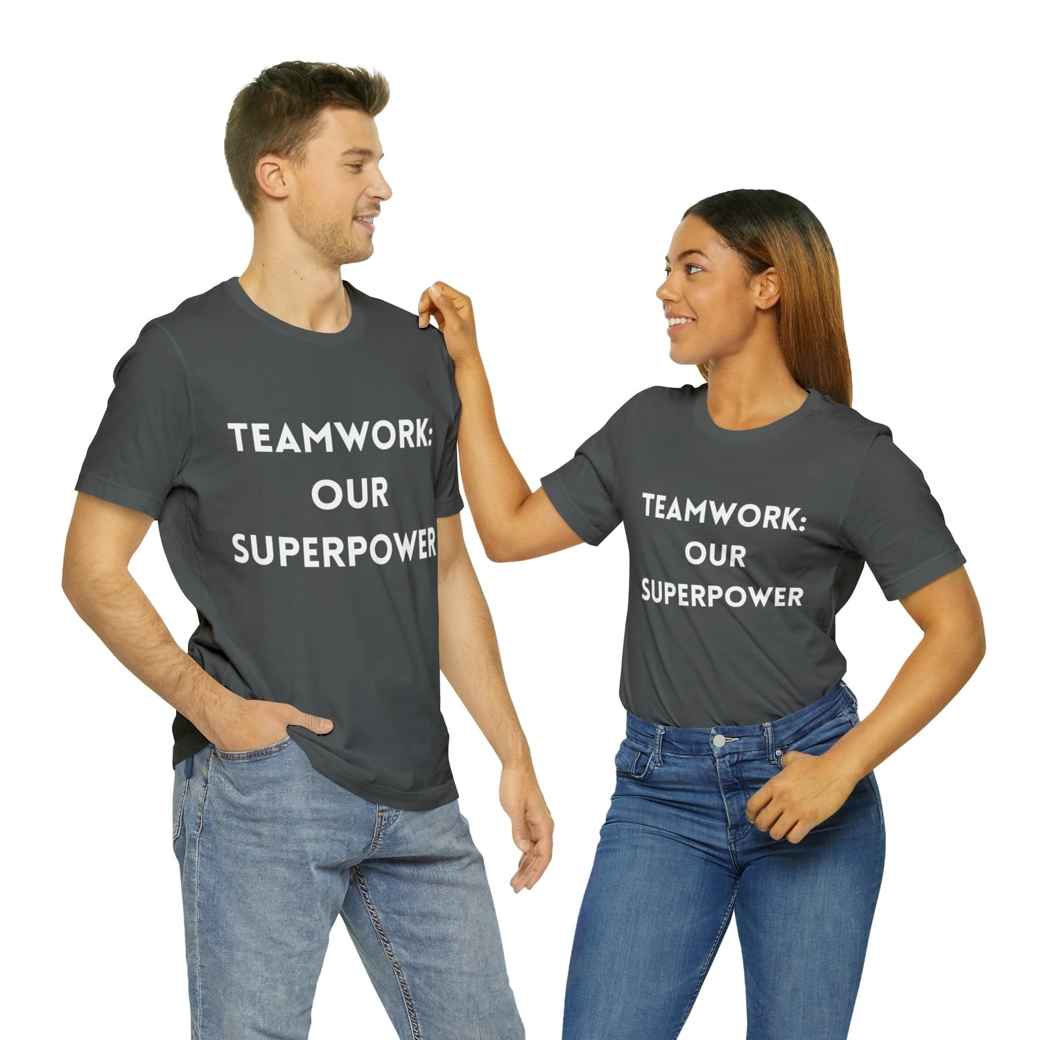 T-Shirt Text Shirt for Men & Women Black Bella Canvas Shirts for Tshirt Outfit Aesthetic Teamwork Petrova Designs