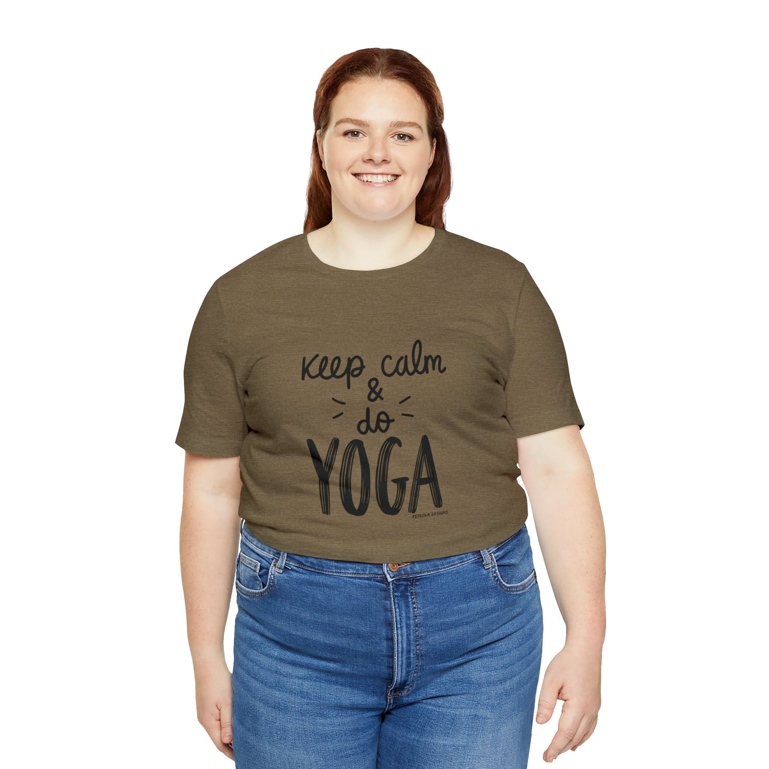 T-Shirt Text Shirt for Men & Women Black Bella Canvas Shirts for Tshirt Outfit Aesthetic Yoga Keep Calm Petrova Designs