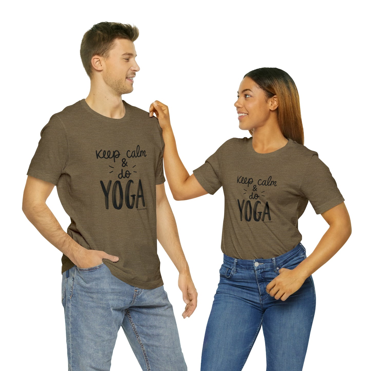 T-Shirt Text Shirt for Men & Women Black Bella Canvas Shirts for Tshirt Outfit Aesthetic Yoga Keep Calm Petrova Designs