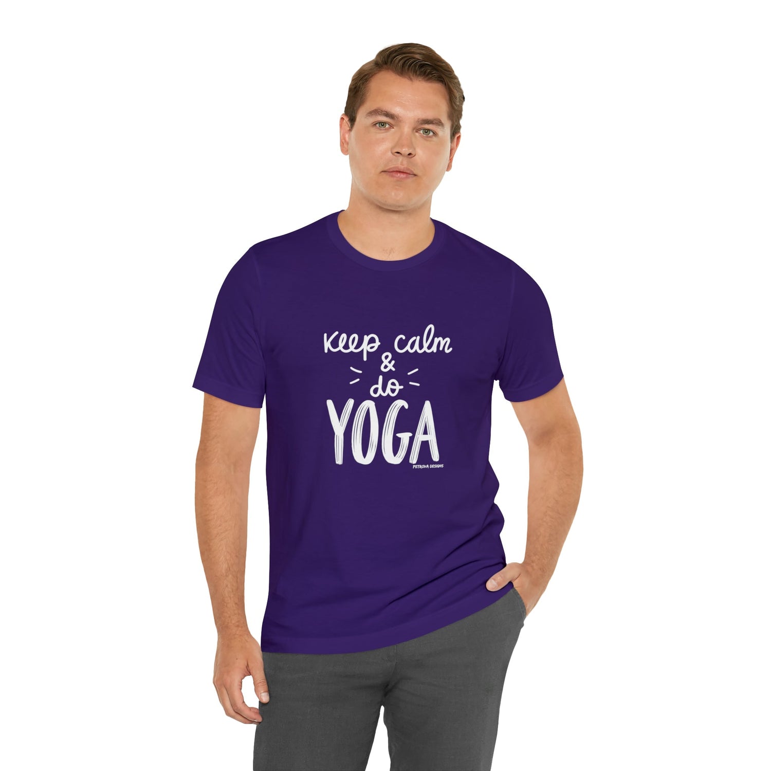 T-Shirt Text Shirt for Men & Women Black Bella Canvas Shirts for Tshirt Outfit Aesthetic Yoga Keep Calm Petrova Designs