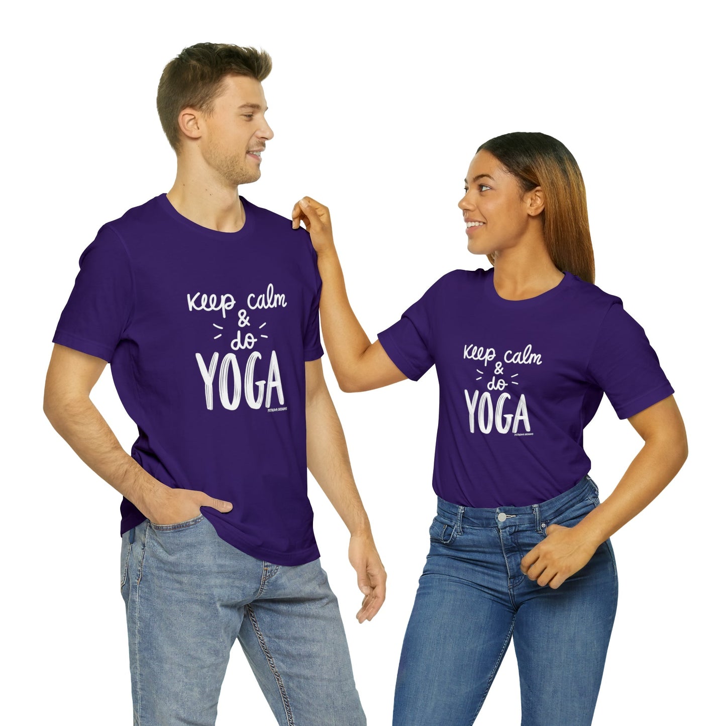 T-Shirt Text Shirt for Men & Women Black Bella Canvas Shirts for Tshirt Outfit Aesthetic Yoga Keep Calm Petrova Designs