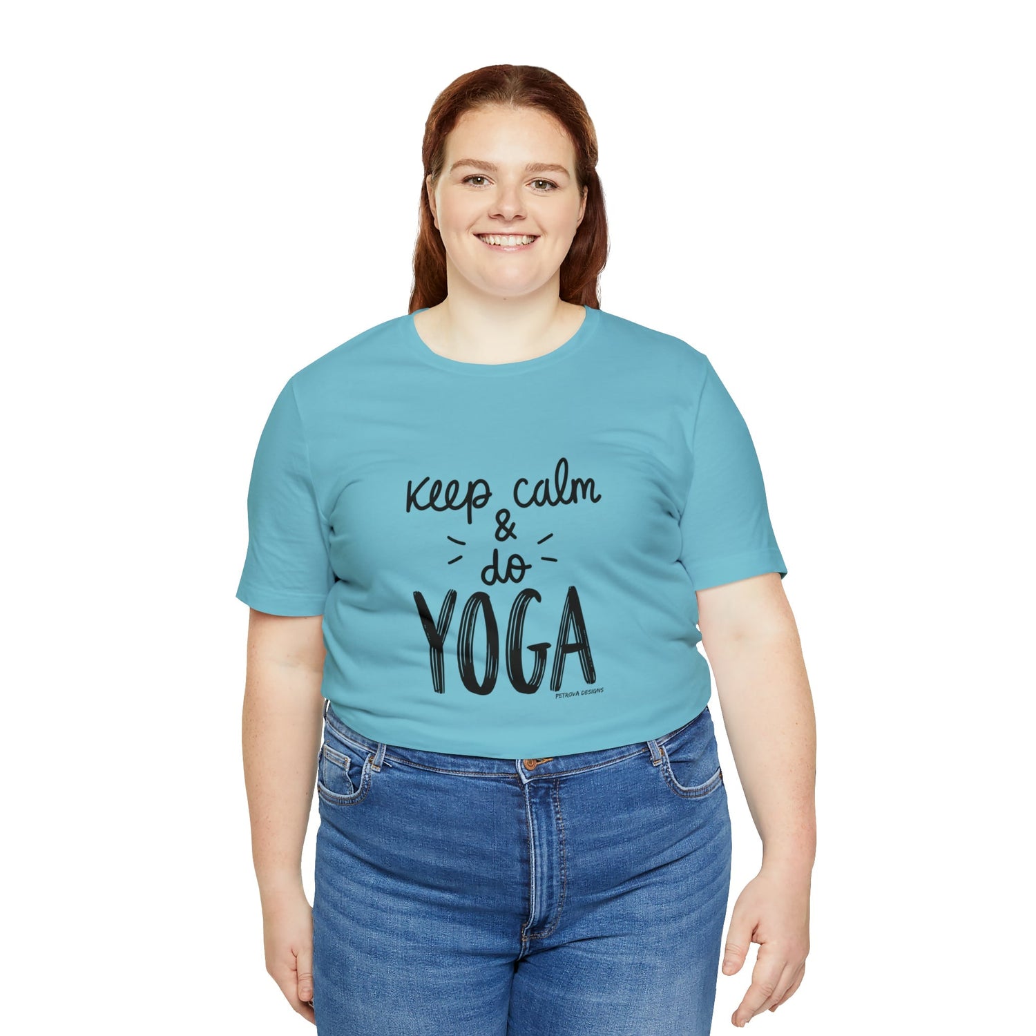 T-Shirt Text Shirt for Men & Women Black Bella Canvas Shirts for Tshirt Outfit Aesthetic Yoga Keep Calm Petrova Designs