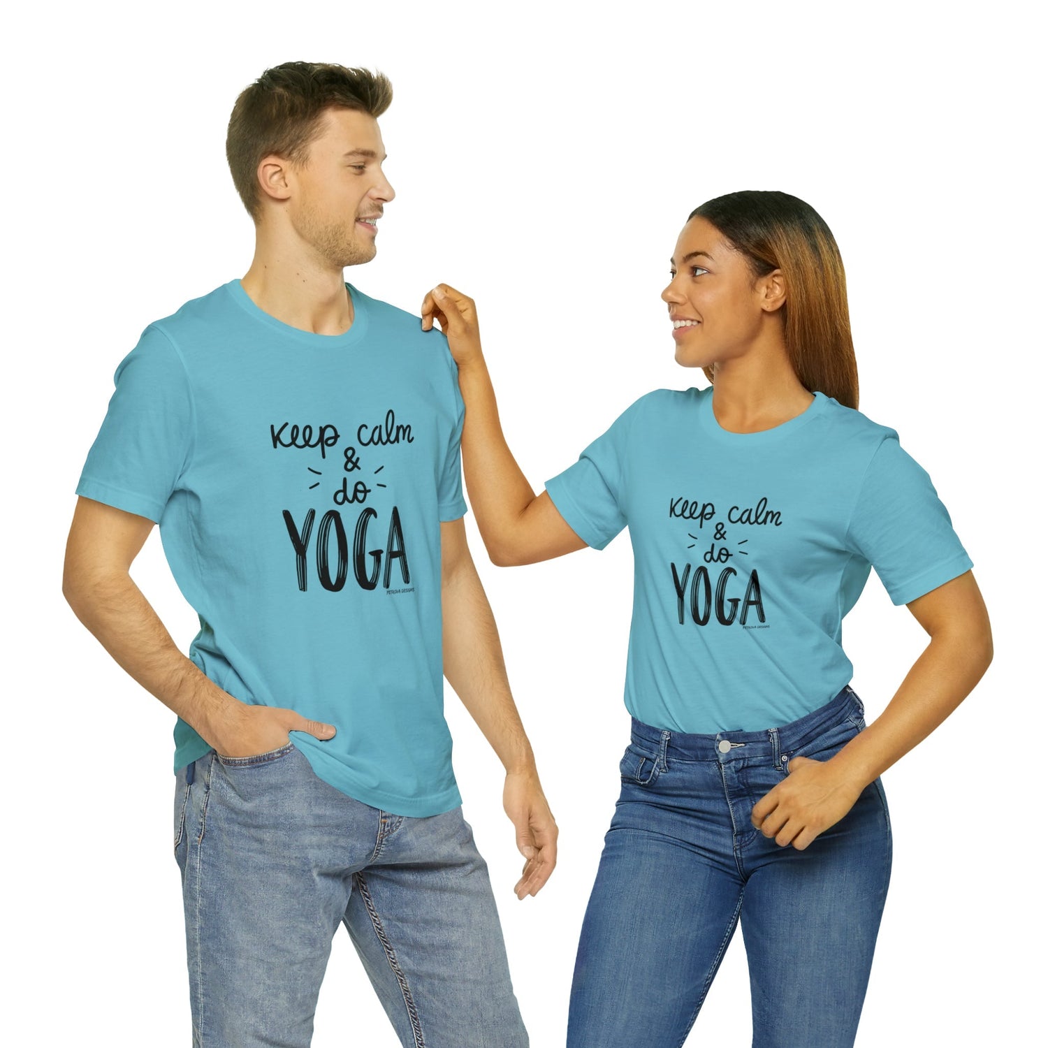 T-Shirt Text Shirt for Men & Women Black Bella Canvas Shirts for Tshirt Outfit Aesthetic Yoga Keep Calm Petrova Designs