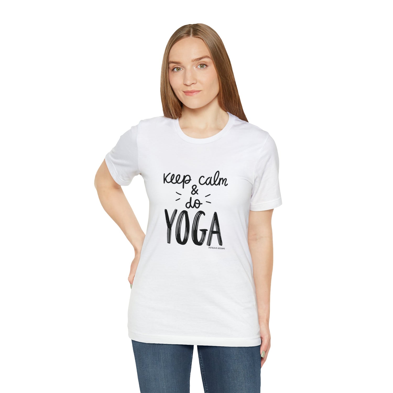 T-Shirt Text Shirt for Men & Women Black Bella Canvas Shirts for Tshirt Outfit Aesthetic Yoga Keep Calm Petrova Designs