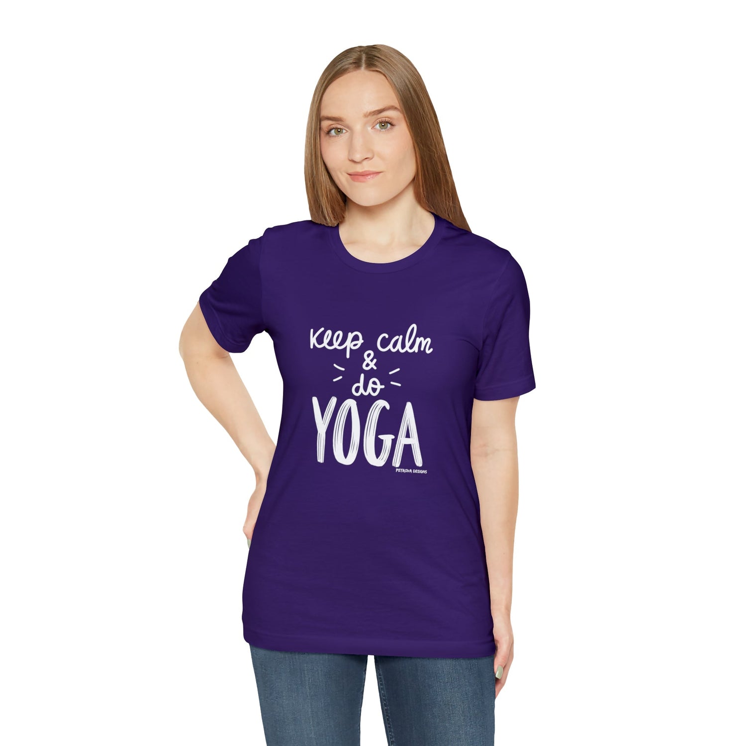 T-Shirt Text Shirt for Men & Women Black Bella Canvas Shirts for Tshirt Outfit Aesthetic Yoga Keep Calm Petrova Designs