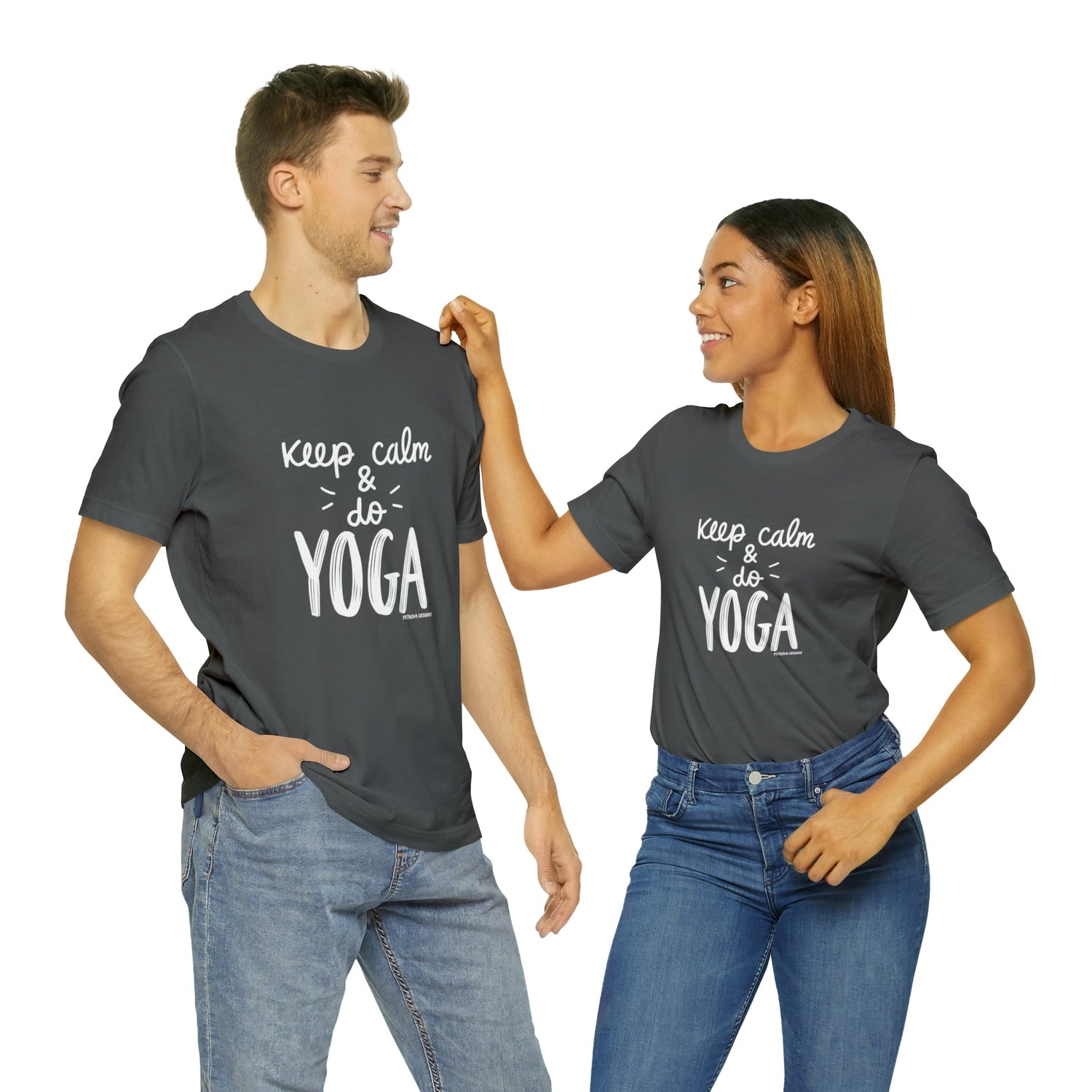 T-Shirt Text Shirt for Men & Women Black Bella Canvas Shirts for Tshirt Outfit Aesthetic Yoga Keep Calm Petrova Designs