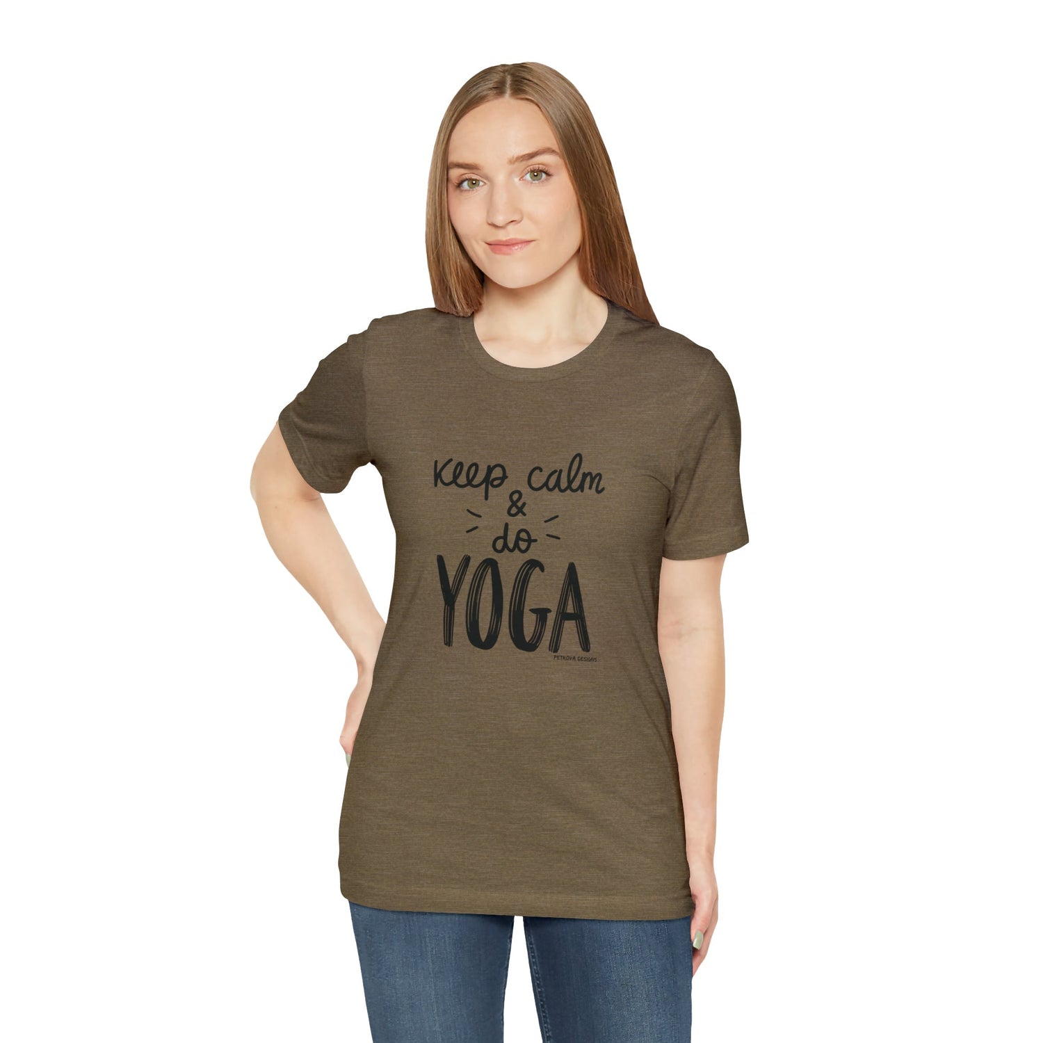 T-Shirt Text Shirt for Men & Women Black Bella Canvas Shirts for Tshirt Outfit Aesthetic Yoga Keep Calm Petrova Designs