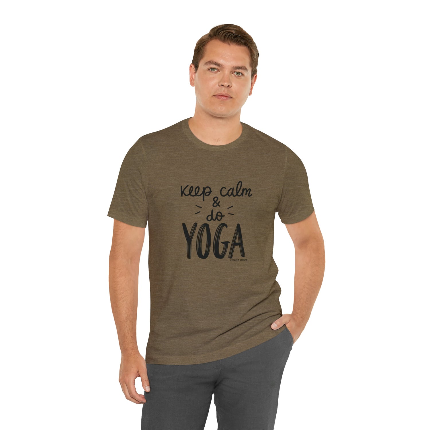 T-Shirt Text Shirt for Men & Women Black Bella Canvas Shirts for Tshirt Outfit Aesthetic Yoga Keep Calm Petrova Designs